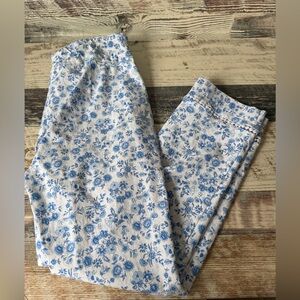 Crown & Ivy Floral Skinny Pants w Trim Women’s Size 12